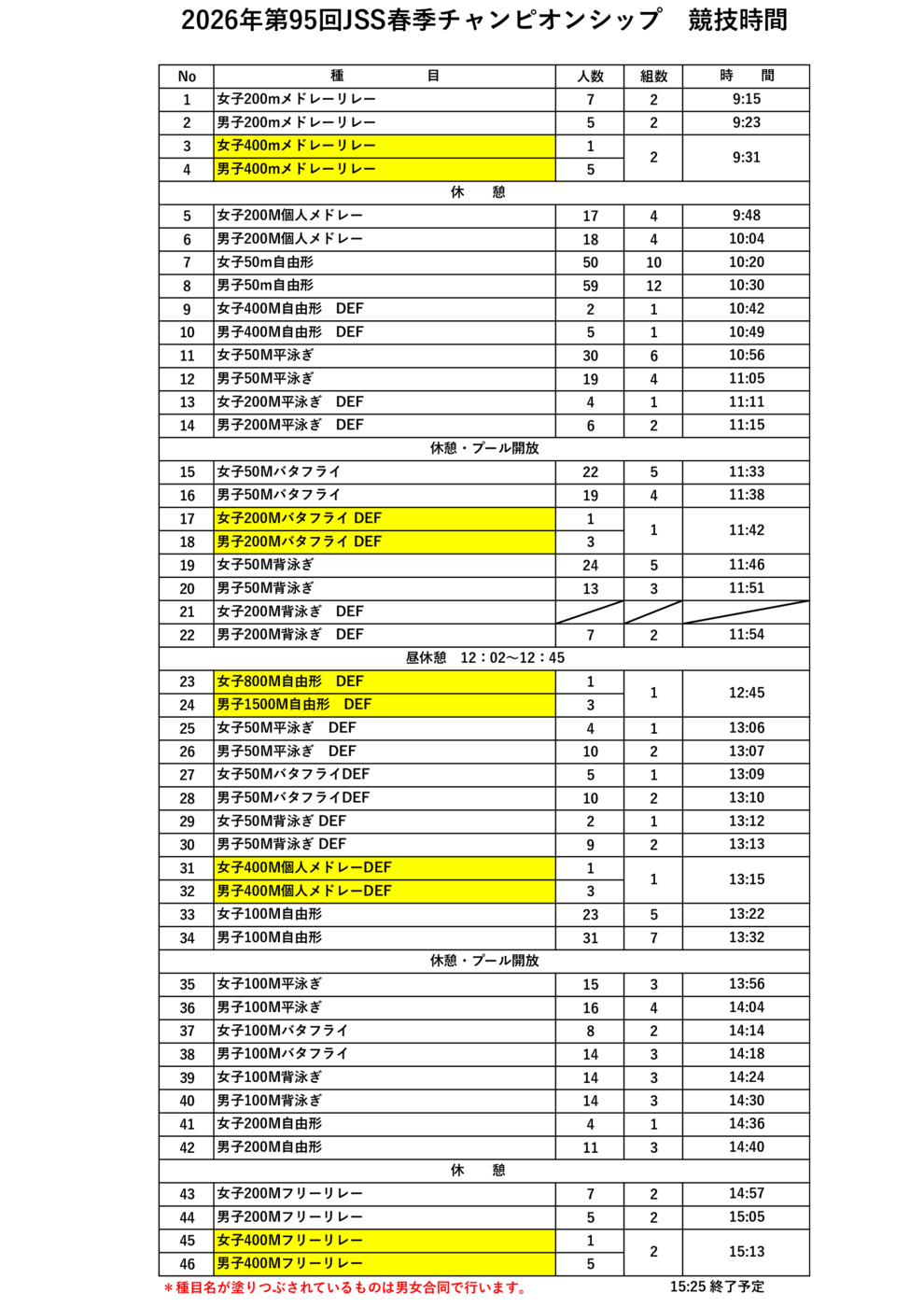 2026春CSタイムテーブル