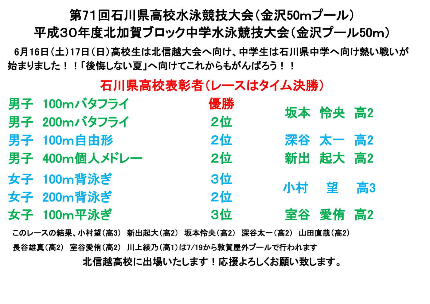 試合結果県高校