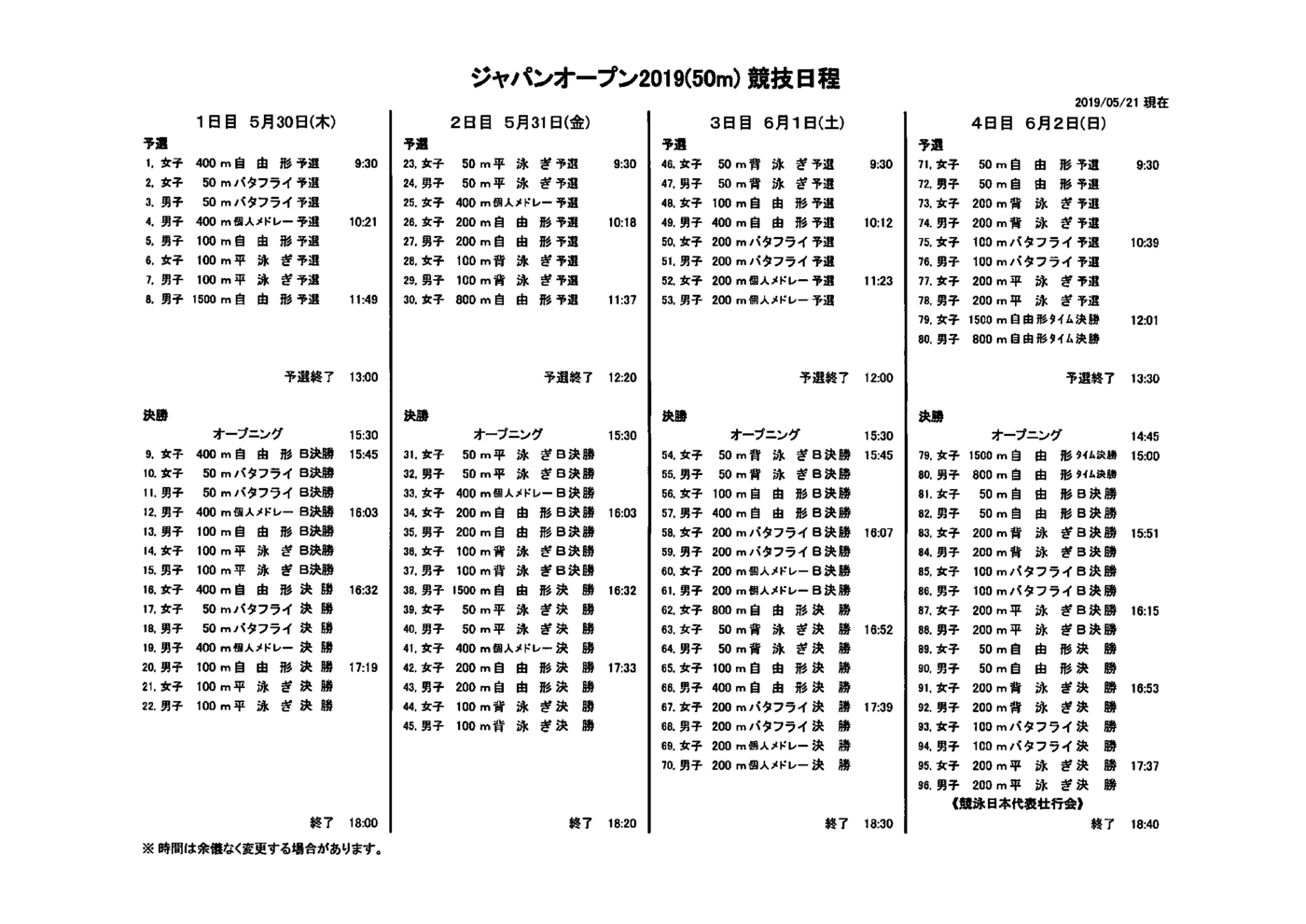 JAPAN　OPEN
