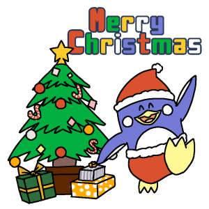 クリスマスのペン太くんイラスト