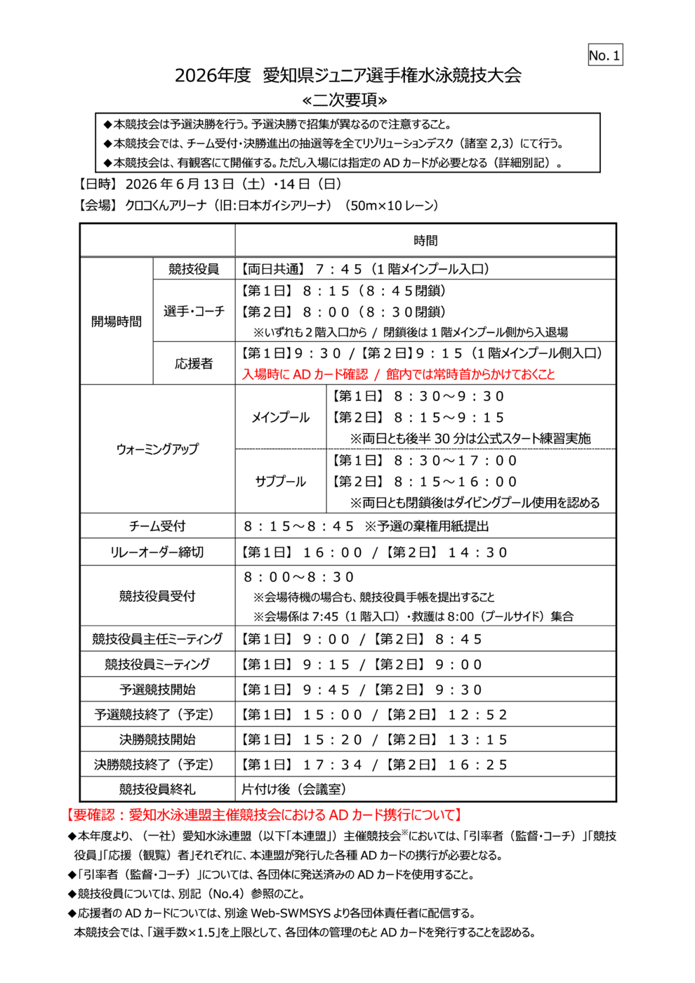愛知県ジュニア選手権