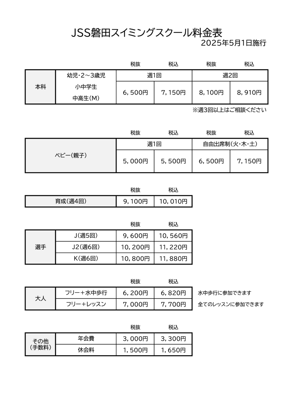 2025.5~料金表
