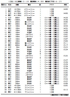 タイムテーブル