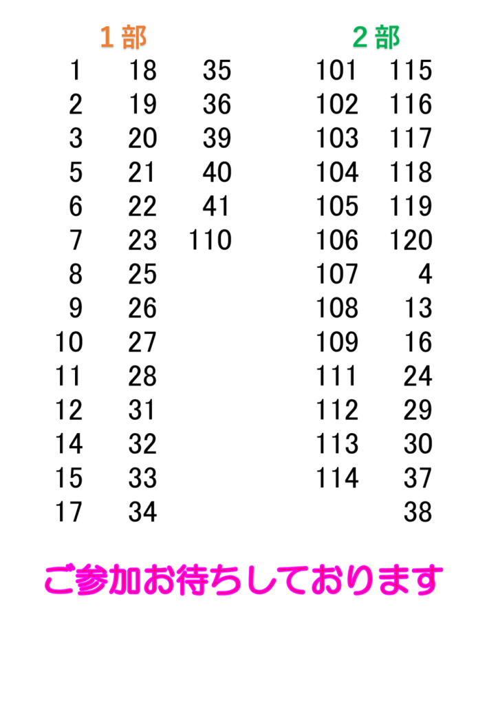 抽選結果のサムネイル