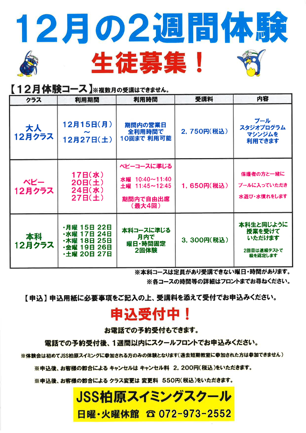 12月体験会
