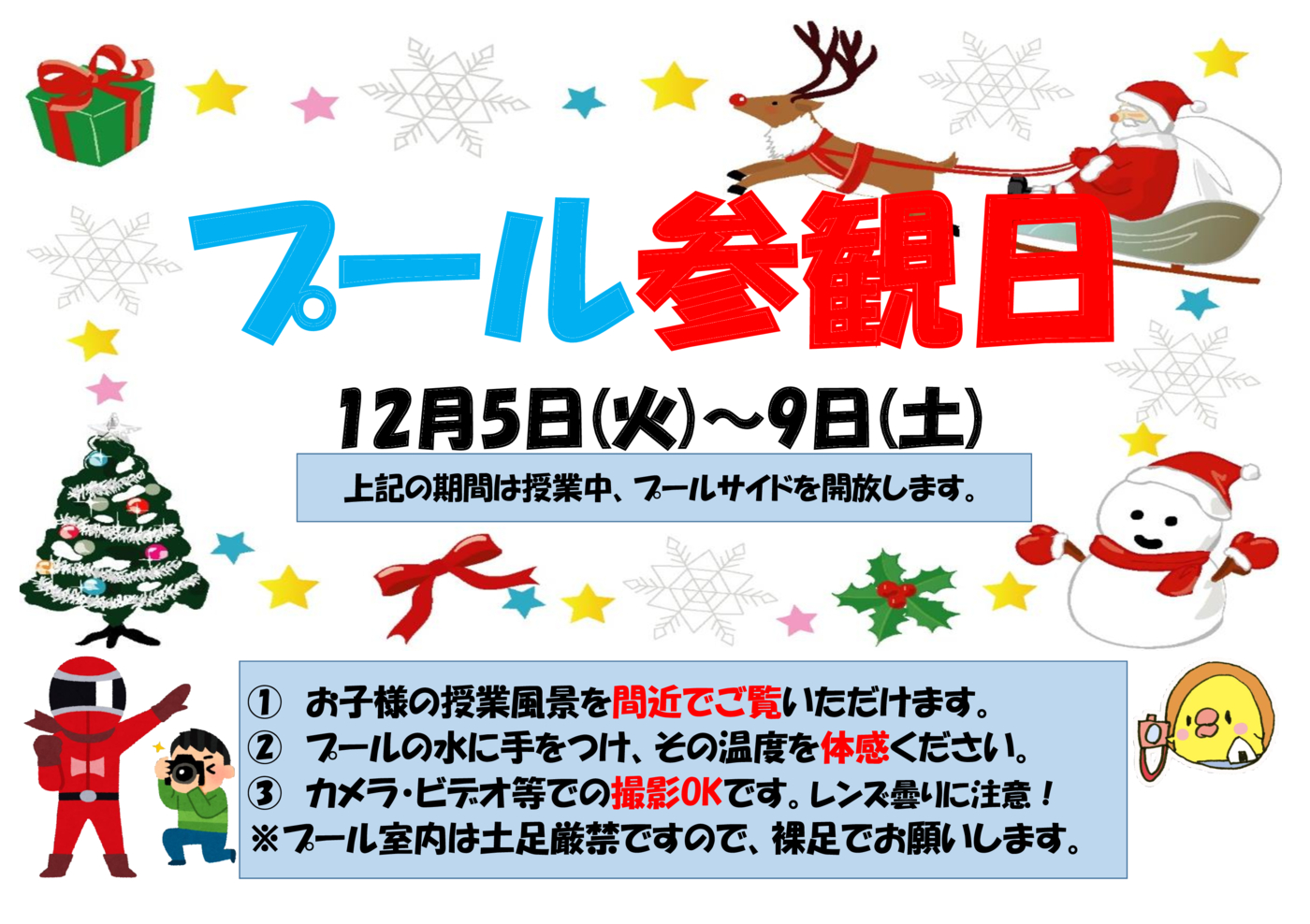 ﾌﾟｰﾙ参観