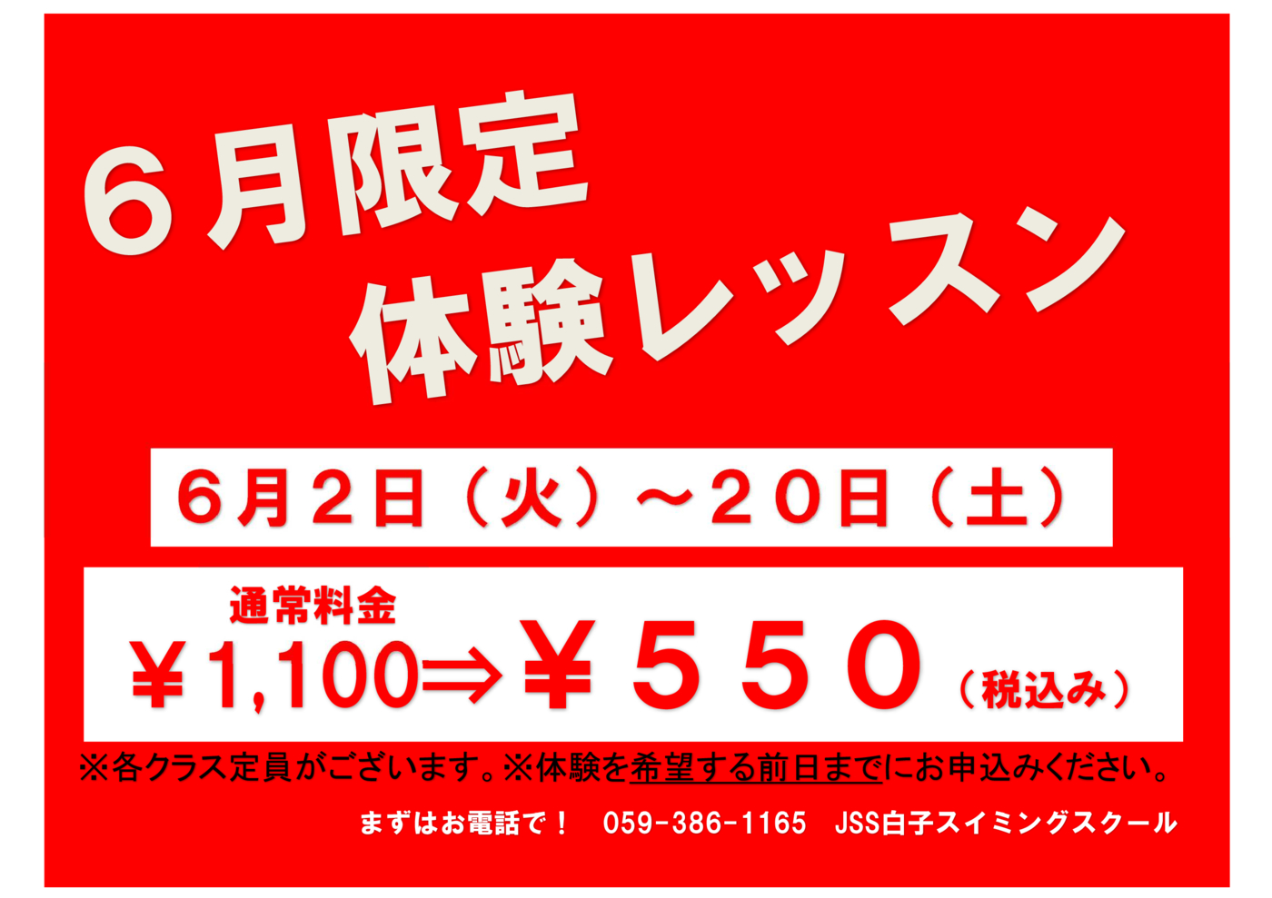 体験チラシ