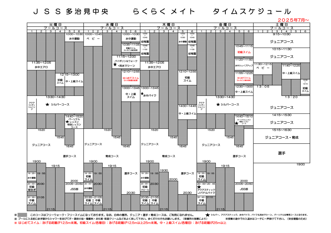 らくらくプログラム2025年7月～