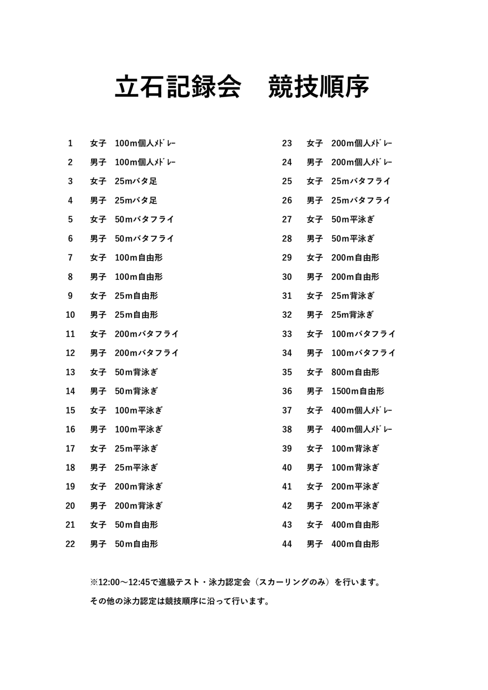 競技順序