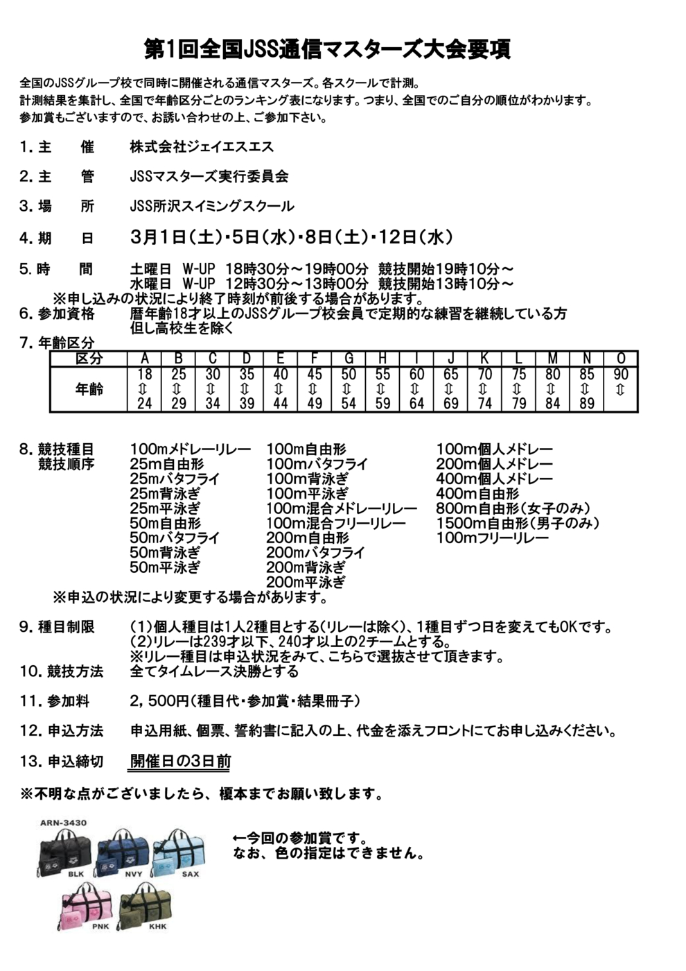 第１回通信マスターズ大会要項