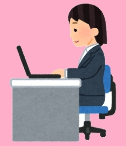 kaisya_computer_woman_side